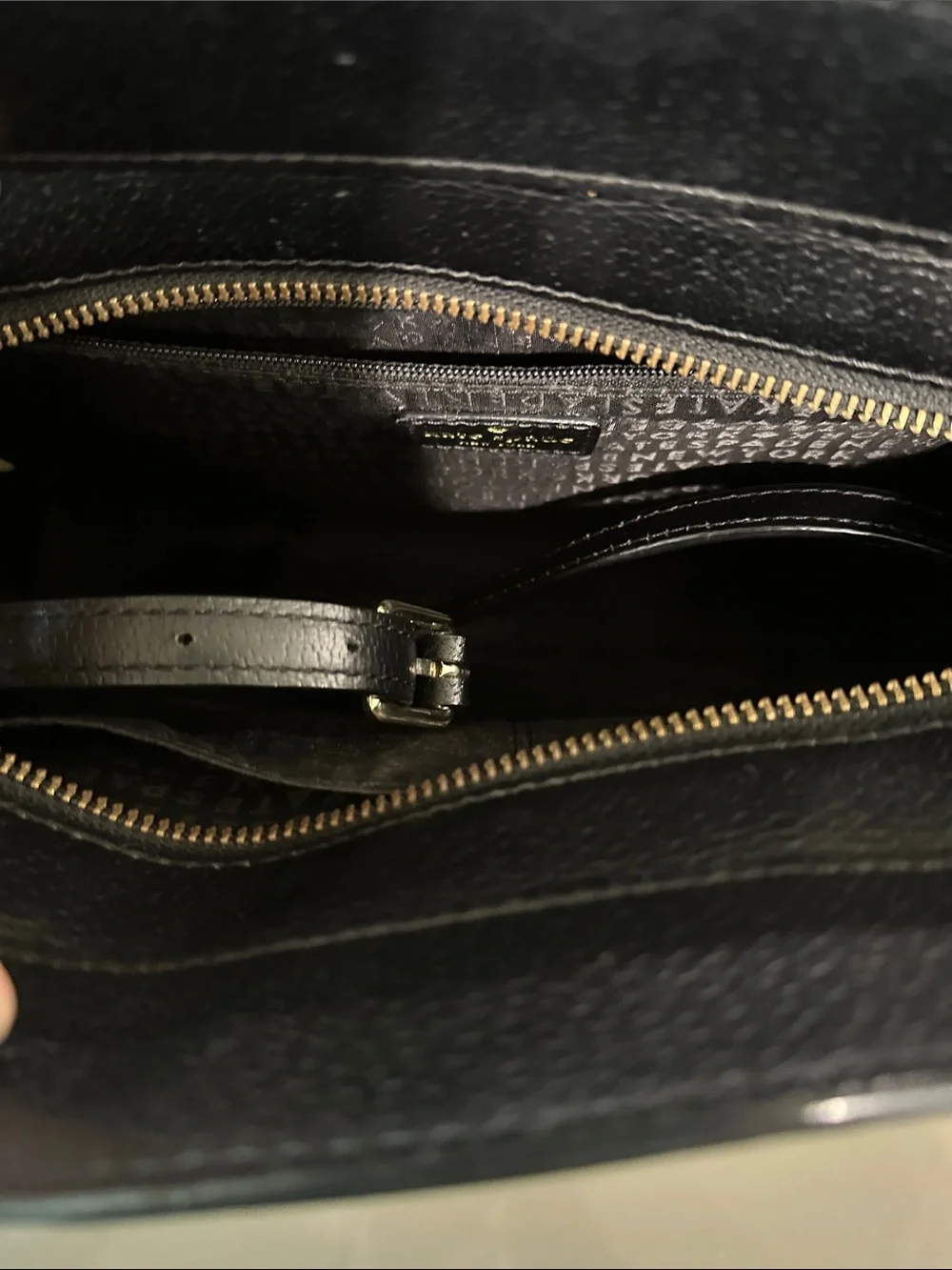 Kate Spade Classic Black Leather Tote Bag - Structured Top-Handle